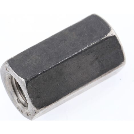 Ecrou de couplage, 18mm, M6, en Acier Inoxydable A4 316 ( Prix pour Sachet de 10 )