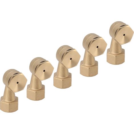 5PCS G1/2in Filetage Femelle Laiton Buse Jet Plat Durable Fontaine Paysager Automatique pour Jardin Cour Hôtel (1/5)