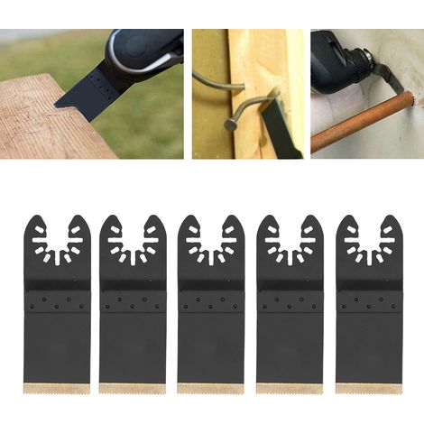 5-teiliges Bimetall-Sägeblatt, titanbeschichtet, für Metall- und Holzbearbeitung. Vielseitiges Sägeblatt. (1/5)