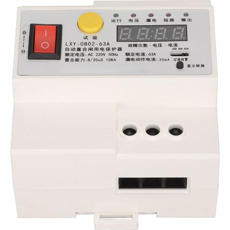 Disjoncteur triphasé 20A protection court-circuit et fuite électrique MCB AC 220V interrupteur automatique (1/5)