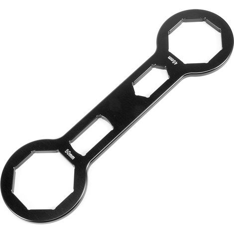 Xiuganpo Clé à Capuchon de Fourche Dissolvant D'amortisseur Avant Durable pour CRF250R CRF450R CRF450X, Alliage D'aluminium 46 Mm/1,8 Pouces 50 Mm/2 Pouces, Convient pour L'entretien des Motos (BLACK) (1/5)