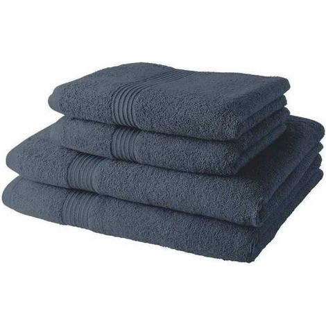 2 TODAY bath towels 50x90 cm + 2 bath sheets 70x130 cm 100% Cotton - Denim