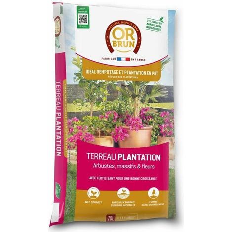 Or Brun OBRTPLAN70N Sustrato Marrón 70 L para Plantación