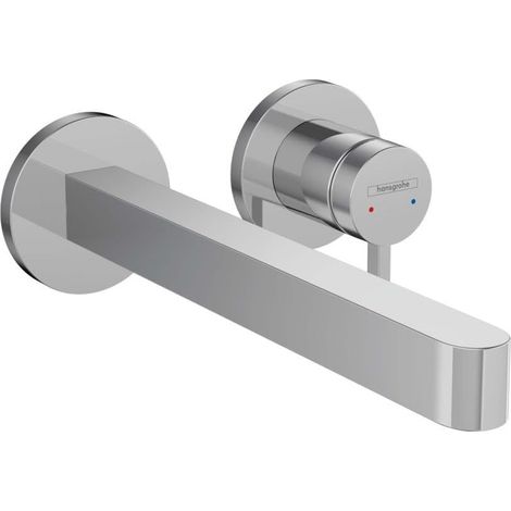 Robinet de lavabo encastré pour montage mural avec bonde de vidage non verrouillable Chromé Longueur de sortie 228 mm (1/2)