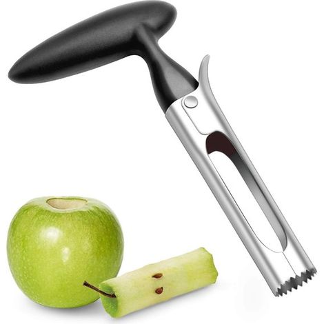 Extractor de corazones de manzana, Extractor de corazones de manzana de acero inoxidable, Extractor de corazones de pera, 17,89 cm (1/5)