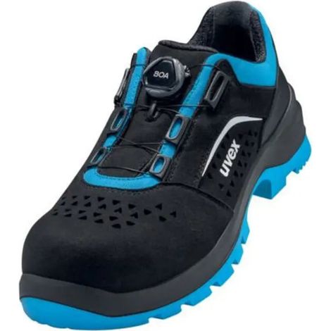 [NEUWERTIG] B-Ware Uvex Arbeitsschuhe Boa System Kunststoffkappe Schwarz Blau 49 11