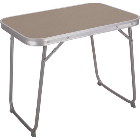 MESA PLEGABLE ACERO 60X40X50 CM MARRON