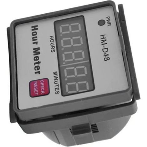 Minuterie Numérique HM-D48 0-999,99 H pour Tondeuse à Gazon, Générateur, Tracteur Agricole, Réinitialisable, 220 V CA (1/5)