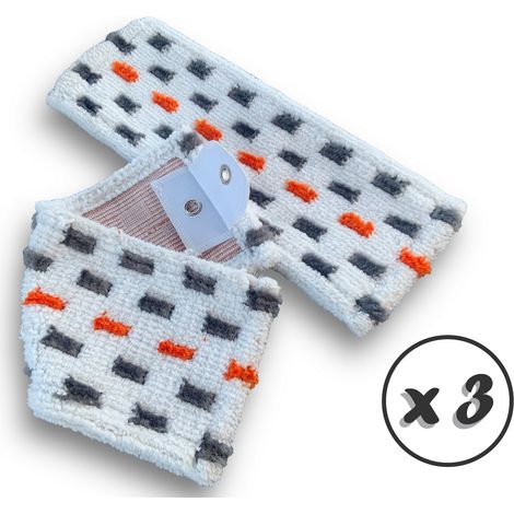Kit nettoyage avec balai serpillère  Seau essoreur  2 recharges micro-fibres - Lot de 3 - Pack de 2 recharges