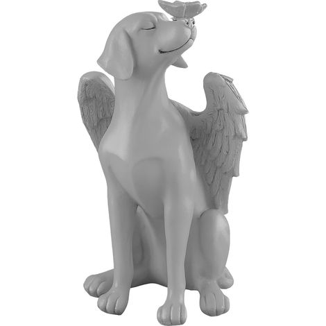 Statua commemorativa dell'angelo cane - Design alato e resistente alle intemperie