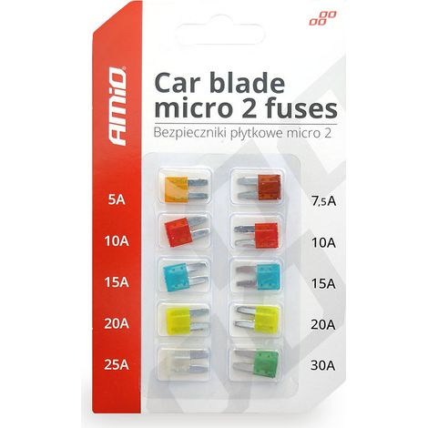 Micro 2 fusibles automobiles, blister de 10 amio-02331