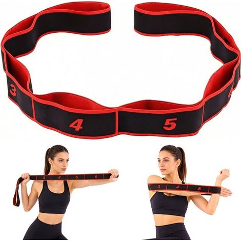 Fascia elastica di resistenza per donne - 904 cm - Fascia elastica di resistenza per esercizi di livello 8 - Fascia sportiva per yoga e pilates - Stretching yoga (1/5)