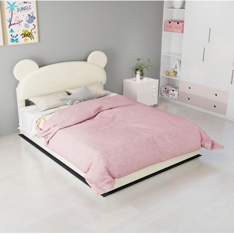 Table basse avec rangement 106x50x47,5 cm chêne, portes coulissantes - CHICFURN (1/5)