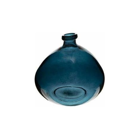Vaso rotondo Uly in vetro riciclato blu tempesta D23cm - Atmosphera créateur d'intérieur (1/2)