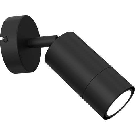 Lampada spot parete/soffitto orientabile nera 1xGU10 Luminex