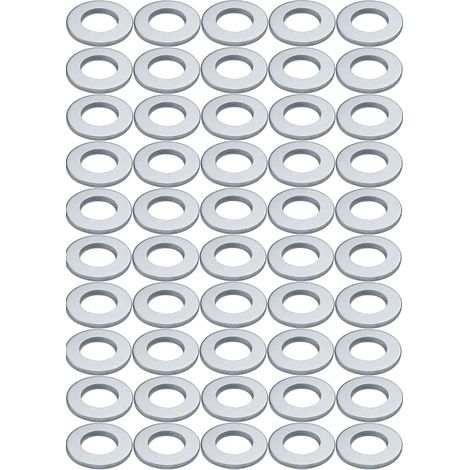 Cyclingcolors – Pack de 50 rondelles plates en acier zingué DIN 925 – Ø extérieur 12,5mm – Épaisseur 1,6mm – Normes DIN EN ISO 7089 (1/2)