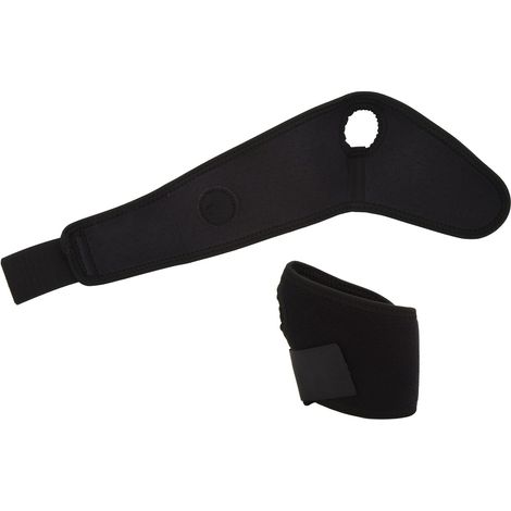 Lot de 2 attelles de poignet de sport respirantes et absorbant la transpiration, avec sangle de compression pour la main gauche (1/5)