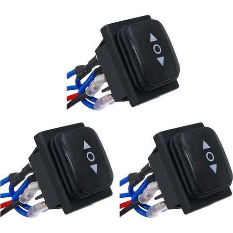 Interrupteur à bascule 3 positions, 6 broches, étanche, avec inverseur de polarité momentané (3X) et connecteur 6 broches. (1/5)