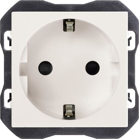 Base de enchufe SIMON 270 tipo F empotrada blanco mate (1/2)