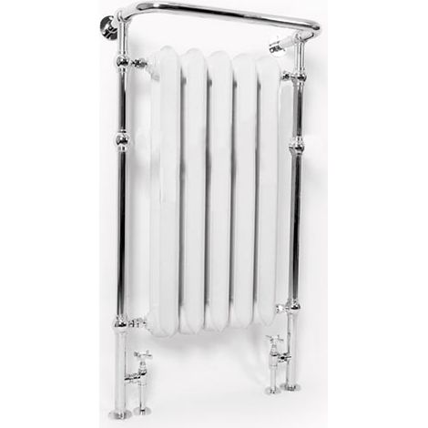 Radiateur fonte blanc sur pieds - Hauteur 900mm Longueur 650mm - 1031 watt - 5 éléments - PLA900/650WS3