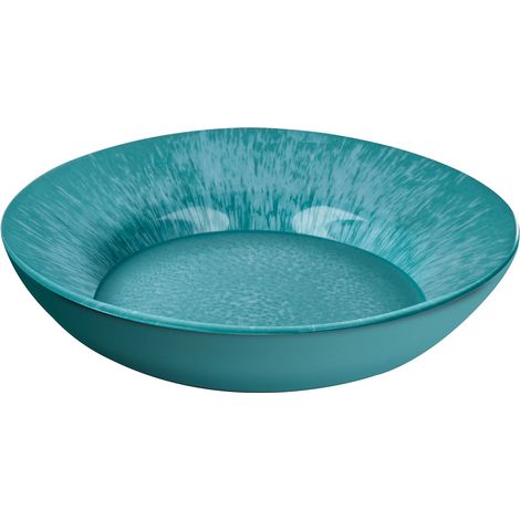 Regalo Italiano Piatto Fondo Melamina D 22 Cm H 5 Cm Verde Acqua