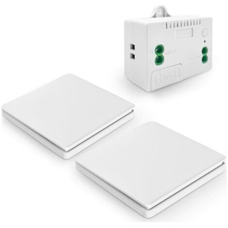 Interruttore wireless autoalimentato, senza batteria, telecomando wireless per luci ed elettrodomestici, impermeabile e sicuro, può essere installato direttamente in un bagno --INHHUB (1/4)
