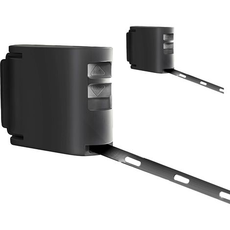 Einziehbare Wäscheleine, kein Druck erforderlich, unsichtbare Wandhalterung mit verstellbarem Karabinerhaken, Schwarz (1/5)