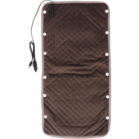 Couverture chauffante électrique 3 températures réglables, Douce et Portable, Couverture chauffante électrique USB pour la Maison, Les Voyages, Le Bureau, l'extérieur (1/5)