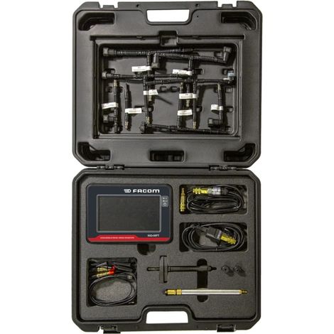 Facom – Kit universel de test haute pression – Manomètre 0 à 300 bars – Écran tactile 7 pouces – Compatible moteurs essence et diesel