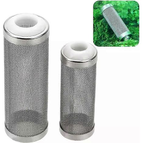 Filtre en acier inoxydable, taille S/L, accessoires d'aquarium, entrée d'eau, protection spéciale pour crevettes, filtre cylindrique, épuisette à crevettes (1/5)
