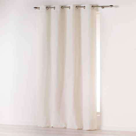 Ösenvorhang, 140 x 260 cm, Mikrofaser Uni Absolute, Polyester, blau, 260 x 140 cm - Douceur d'intérieur