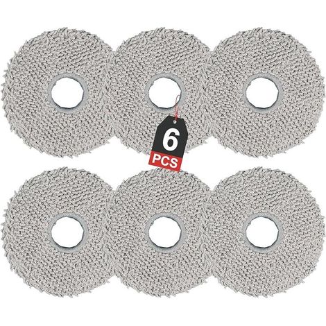 Set of 6 cleaning cloths for Dream e L10s/L10 Ultra/L10s Plus/X40 Ultra, Xiaomi X10+/X20+, Ecovac s T30/T30 Pro Omni/T20 Omni/T20e robot vacuum cleaners - Washable microfiber mop accessories (1/5)