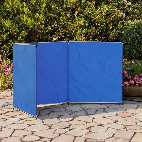 Paravent de camping bleu en polyester (1/5)