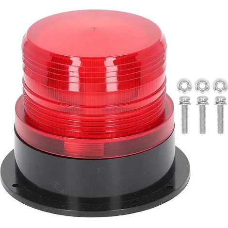 Feu de signalisation rouge rond, feu clignotant rotatif à LED d'urgence industriel, 12 à 60 V