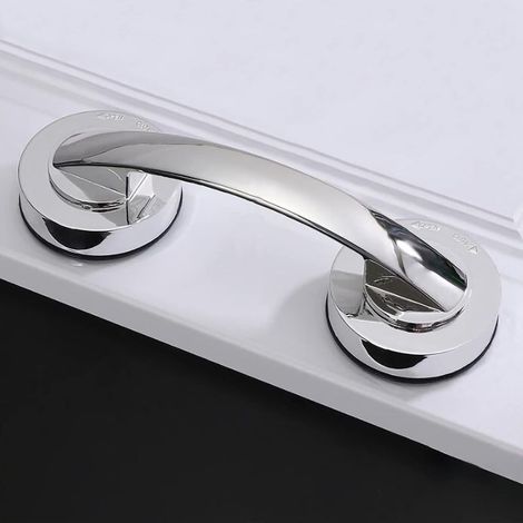 Large glass door and window handles, bathroom sliding doors, cabinets, handles without holes, refrigerator handles, grab bars in the shower (silver) (1/5)