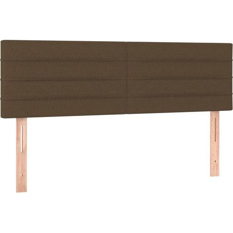 Maison Exclusive - Cabeceros tela marrón oscuro 144x5x78/88 cm (1/5)