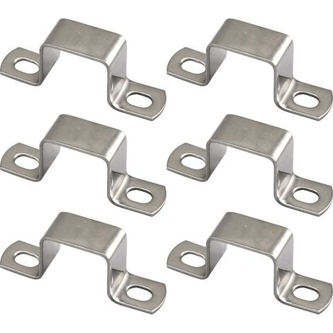 Lot de 6 colliers de serrage carrés en U en acier inoxydable 304 de 40 mm x 40 mm (1/5)