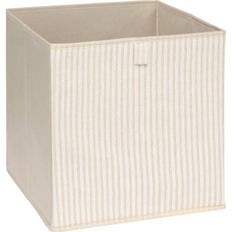 Boîte de Rangement Déco "Cotty" 31x31cm Crème