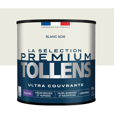 Tollens - Peinture intérieure couleurs - La Sélection Premium Velours - Ultra Couvrante - Blanc Soie 0,5 L - 6m²