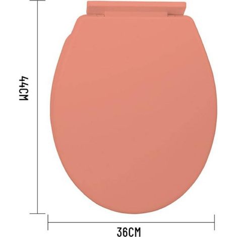 Trade Shop - UNIVERSAL-TOILETTENSITZ AUS SUPERWIDERSTANDSFÄHIGEM KUNSTSTOFF 44X36CM ORANGE -