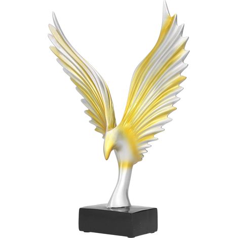 Aile d'ange en résine, sculpture décorative, ornement de bureau, aigle abstrait, décoration intérieure BS-033 Or (1/5)