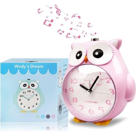 ZOLGINAH hiboux réveil sans tac pour Enfants silencieuse avec veilleuse et Alarme Forte
