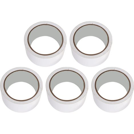 Ruban de marquage au sol sportif 5cm - Lot de 5 rouleaux pour terrains (gymnase, basket, volley, tennis) - Adhésif de délimitation blanc (1/5)