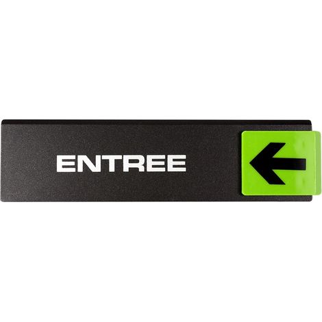 Plaque de porte Entrée flèche gauche - Europe design 175x45mm - 4261034
