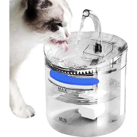Fontaine à eau pour animaux de compagnie - Fontaine à eau de 2 litres, convenant aux chiots, chats et chiens, ainsi qu'aux lapins et autres animaux de compagnie. (1/5)