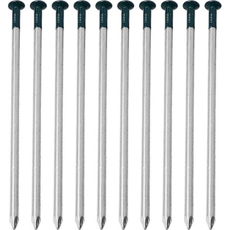 Lot de 60 Clous pour Gazon Artificiel - 5 mm x 150 mm - Tête Ronde galvanisée - en Acier - pour Fixation de pelouse (1/5)