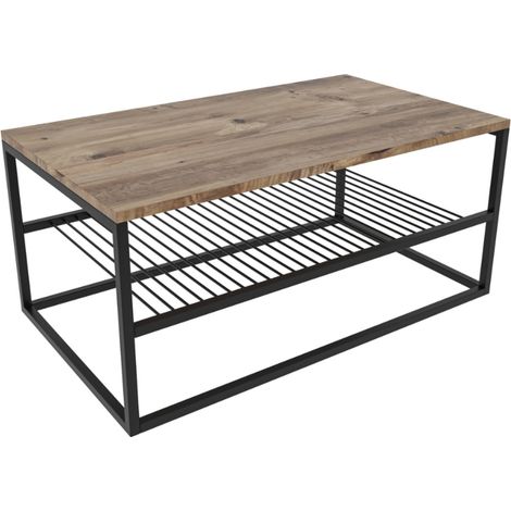 Industrieller Couchtisch mit Regal FACTORY