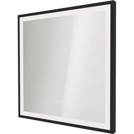 ONDEE - Espejo Luminoso SELENA - Marco Aluminio Negro - 60 x 60 cm
