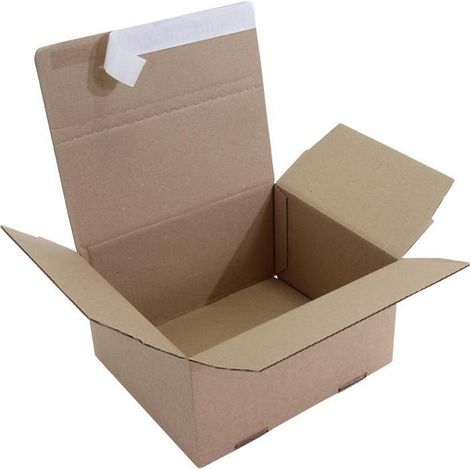 Automatikkarton 1-wellig Maße 213x153x109mm A5, Qualität 1.20B, braun Automatikboden