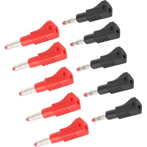 Connecteurs fiches banane 4 mm avec gaine rétractable pour équipement de sécurité industrielle (1/5)